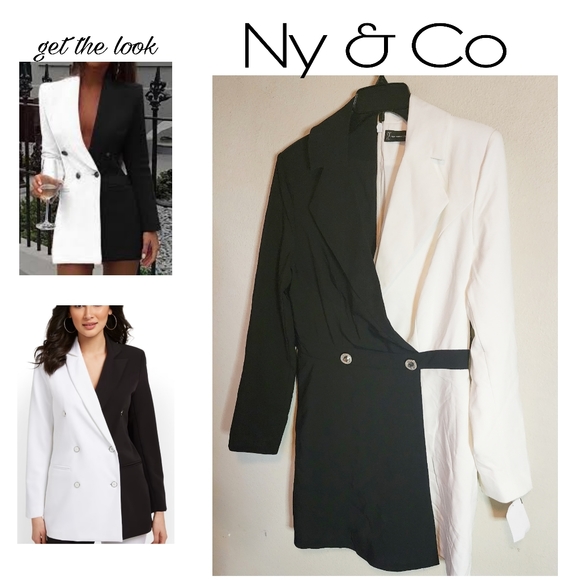New York & Company Pants - Ny & Co beautiful black/ white blazer romper. Sz Large